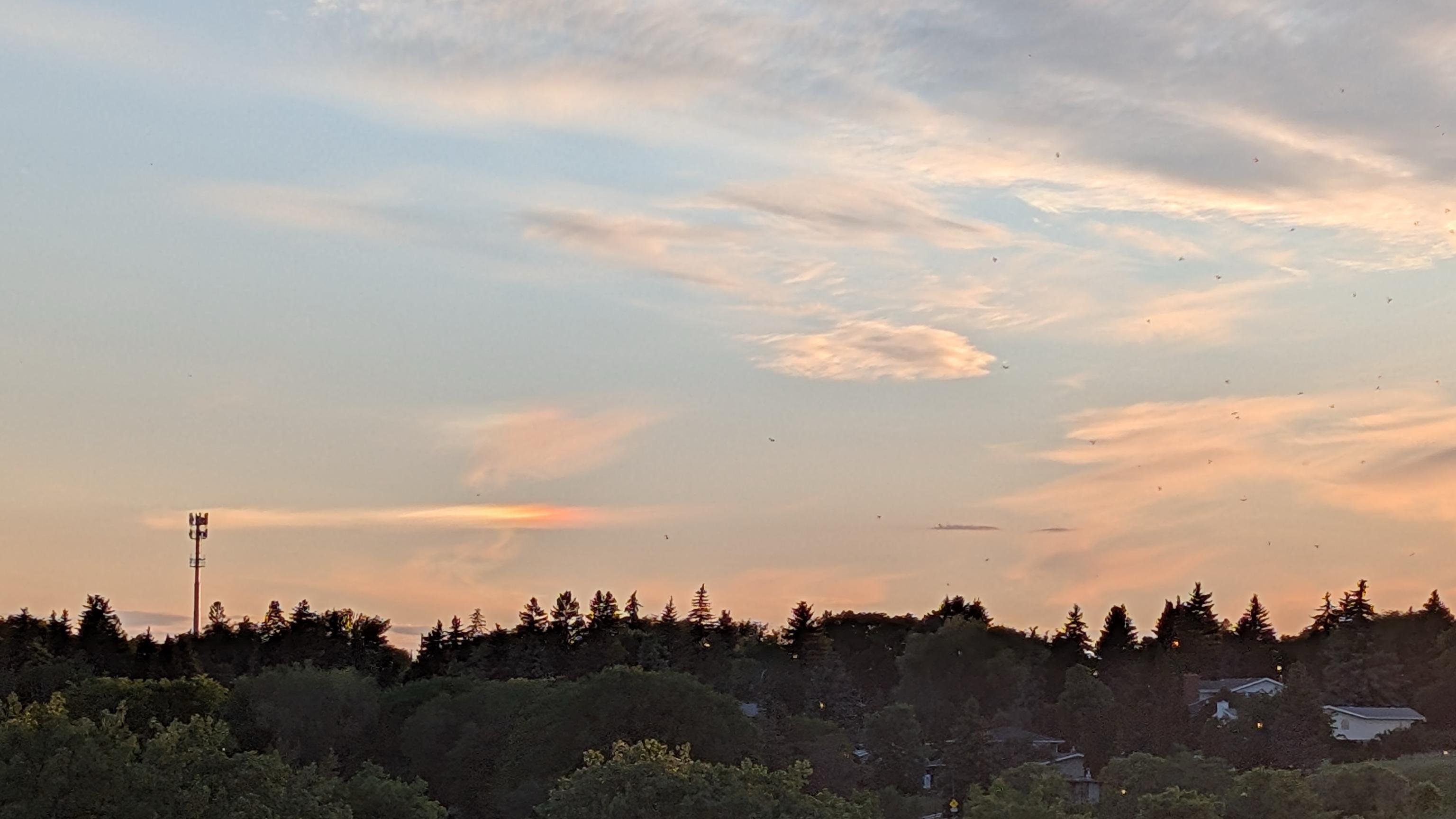 Saskatoon Sunset by the river - sundog closeup